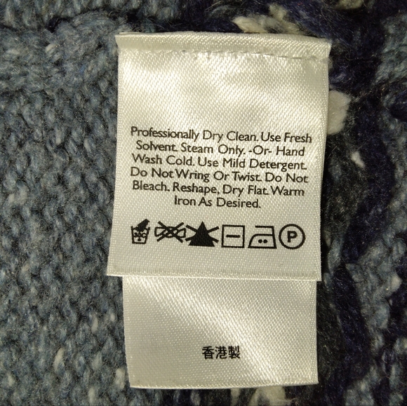 Eddie Bauer Fair Isle Wool Blend Cardigan Sweater Button Down Size M - Picture 12 of 14